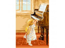 "Маленькая пианистка" 15х22см. G578